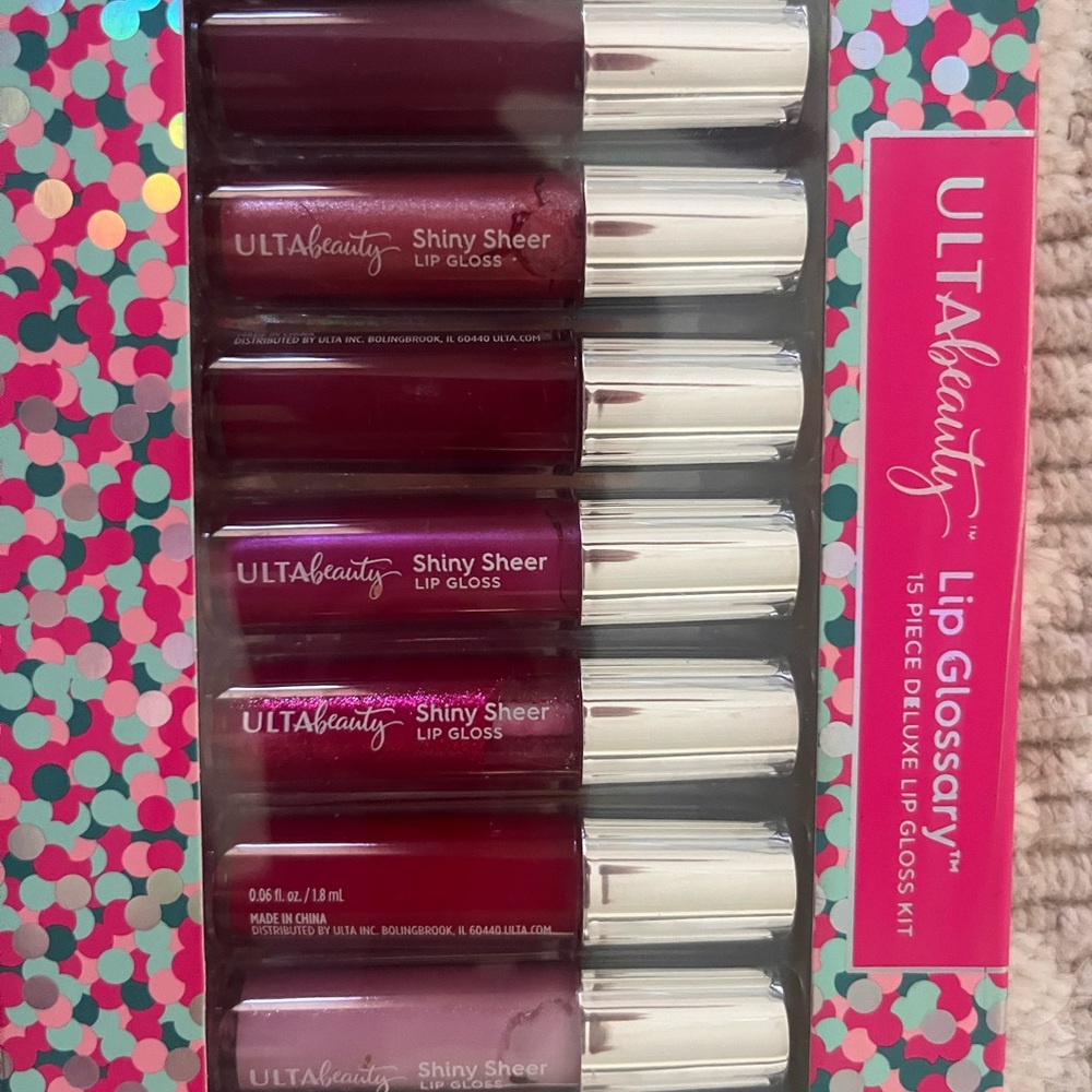 Ulta Beauty Shiny Sheer Lip Gloss Collection - Bold Reds and Pinks
